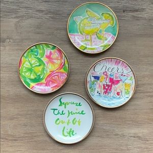 Lilly Pulitzer Glass Catchall Cocktail Trays